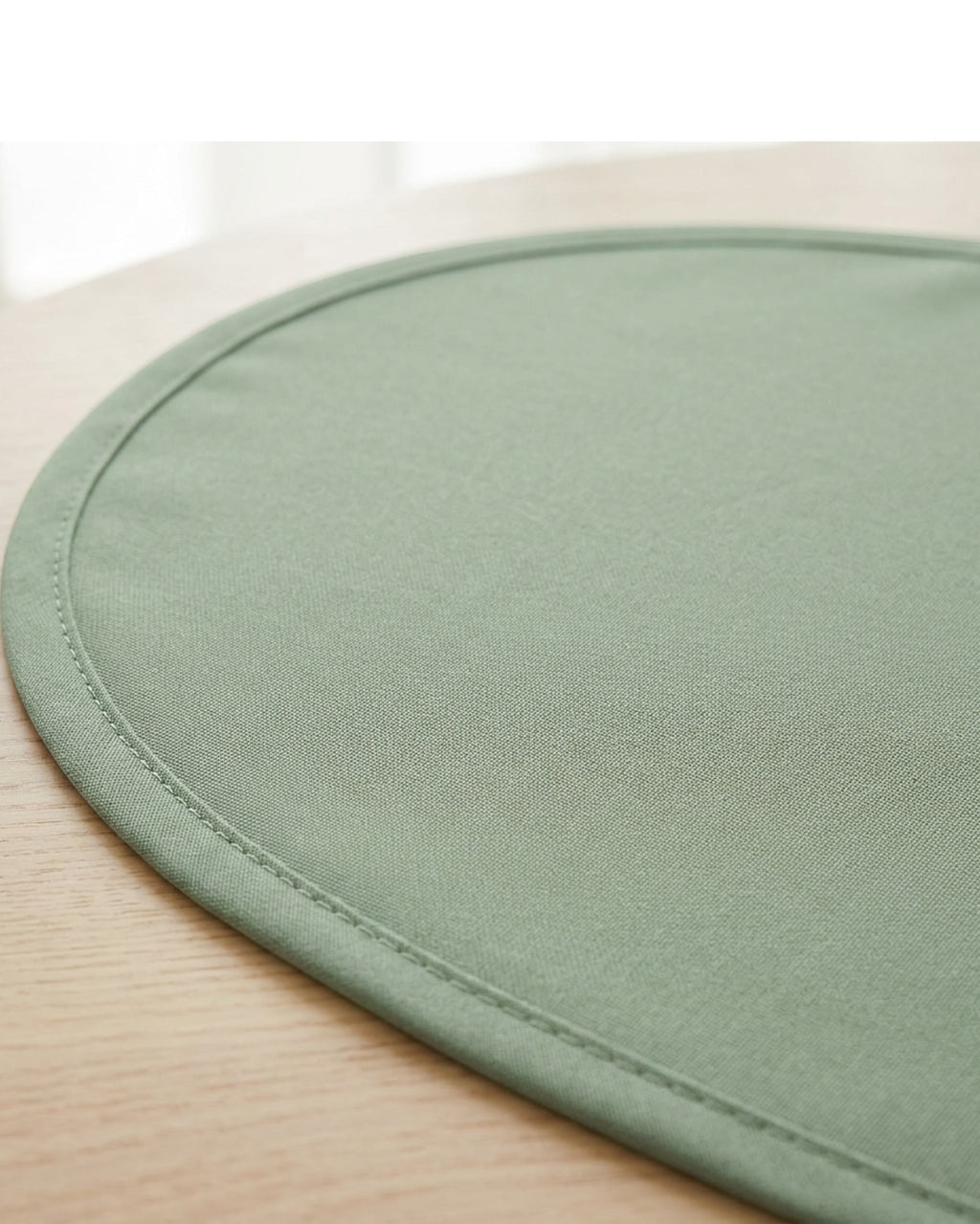 Cygvd Oval Polyester Tablecloth Sage 60 by 102 Inch - Detail view
