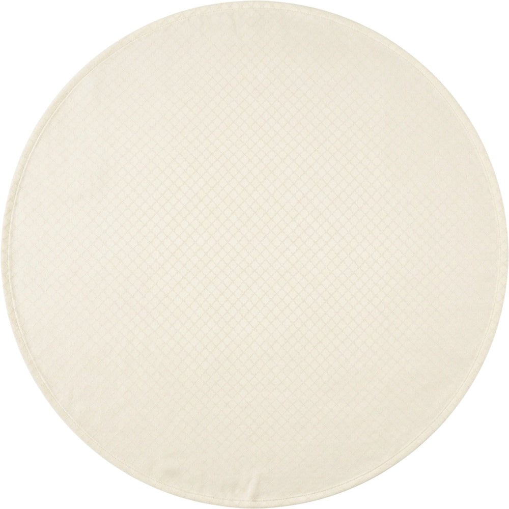 Cygvd Round Cotton Jacquard Tablecloth Ivory 70 Inch - Product view