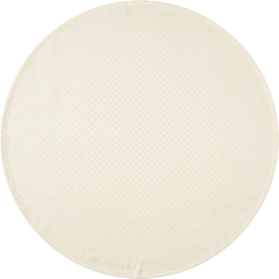 Cygvd Round Cotton Jacquard Tablecloth Ivory 70 Inch
